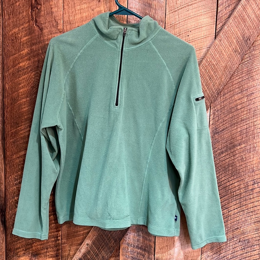 LL Bean ladies fleece quarter zip pullover size Large